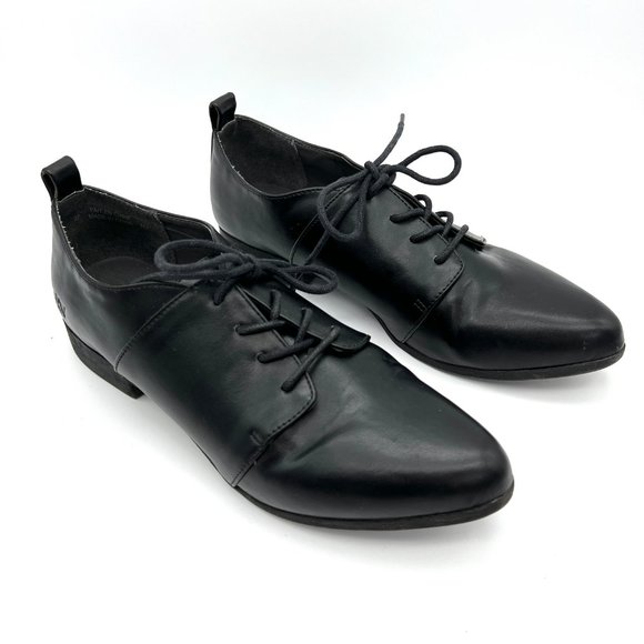 Matt & Nat Pointed Toe Cadillac Lace Up Oxford Loafer Shoe Vegan Faux Leather 6 - Picture 2 of 10